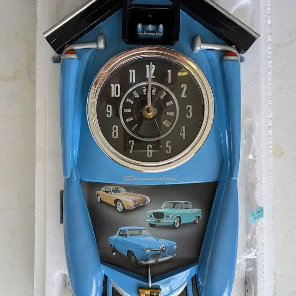 Bradford Exchange Studebaker Cuckoo Clock Lark Regal & Avanti